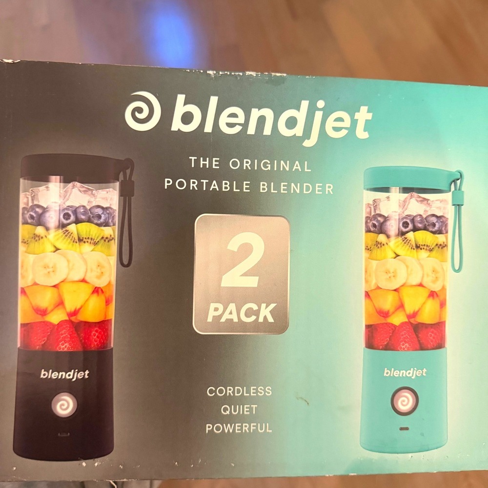 BlendJet 2 Portable Blender 2-Pack Mint & Black New Sealed NOS Cordless USB-C